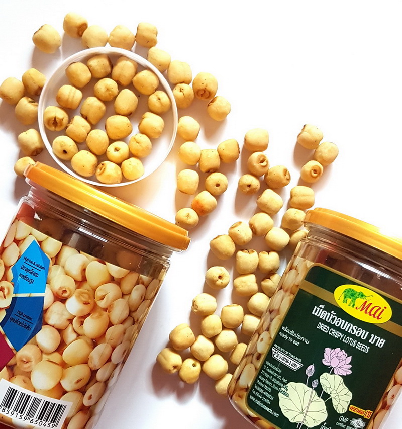 ROASTED LOTUS SEEDS - DRIED CRISPY LOTUS SEEDS - PRODUCT OF THAILAND